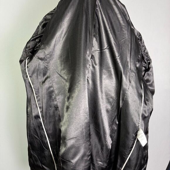 Calvin Klein Women's Wool Blend Long Boucle Coat Sz XL, Tan/Brown, Zips, Pockets - Picture 12 of 16